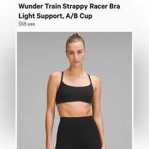 Lululemon Wunder Train Strappy Sports Bra Size 12 Color Brown